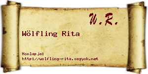 Wölfling Rita névjegykártya