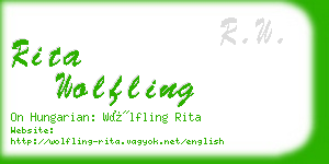 rita wolfling business card